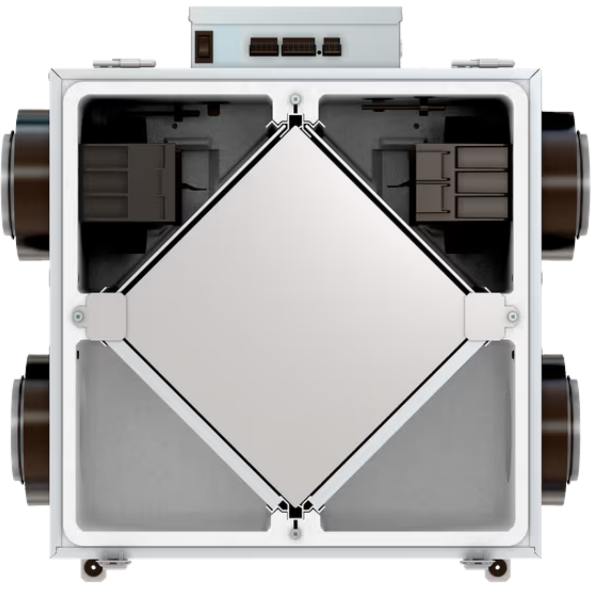 Fantech FIT 80E 78 CFM Low Profile ERV - Cross Section