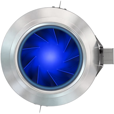 Fantech FKD 16 16in. Mixed Flow Inline Duct Fan Small - Front