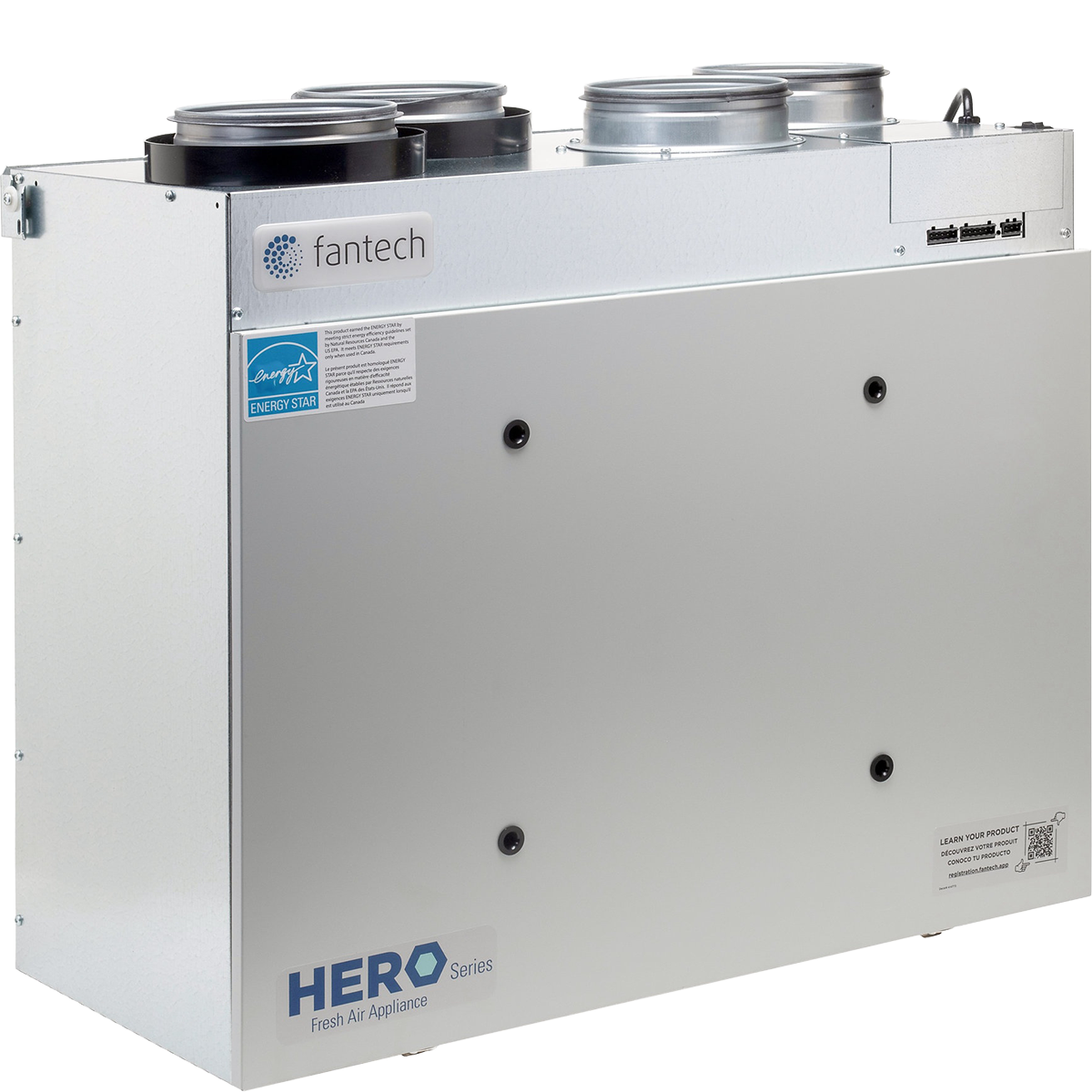 Fantech HERO 150H Heat Recovery Ventilator - Angle