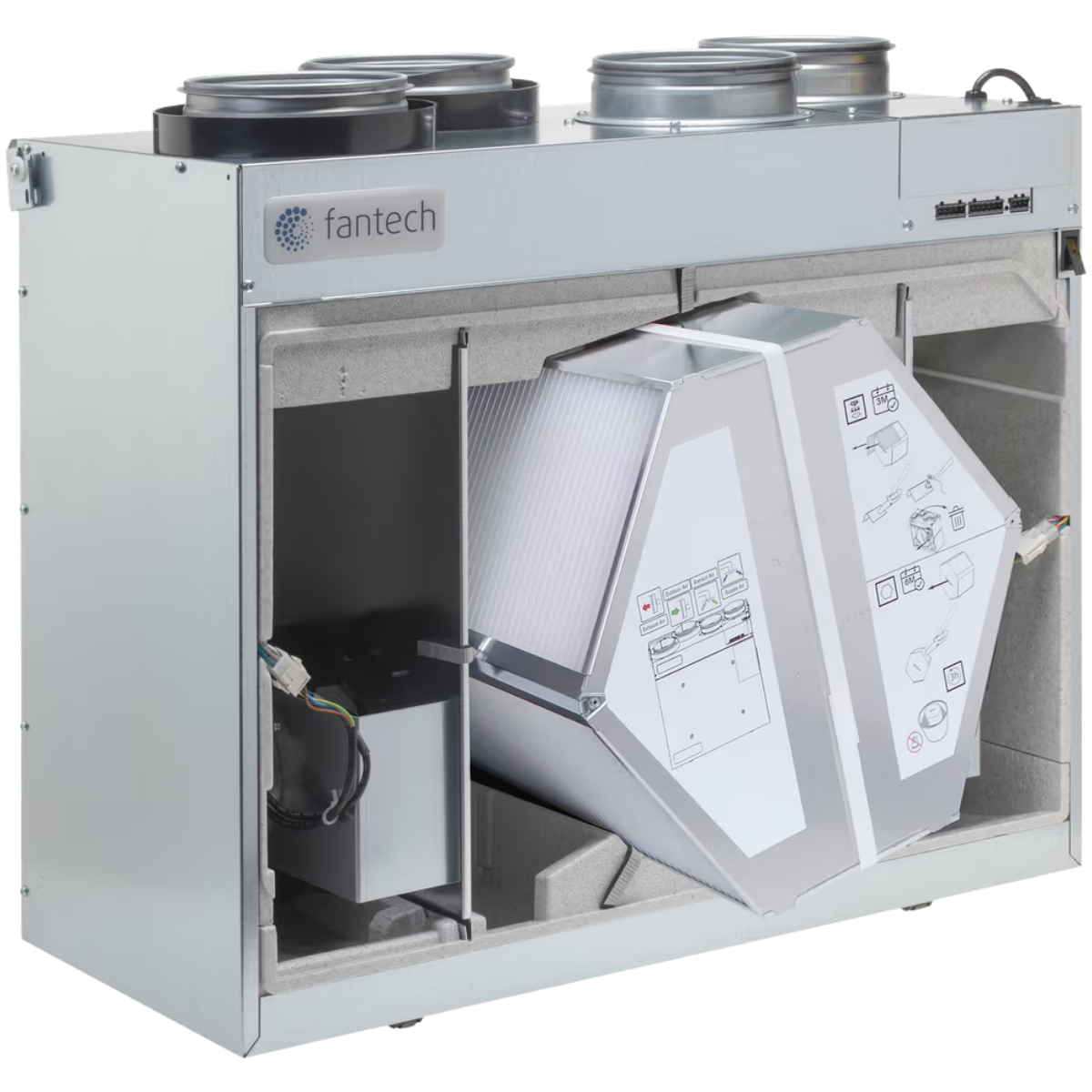 Fantech HERO 150H-EC 176 CFM Heat Recovery Ventilator w/EC Motor - Angle 1