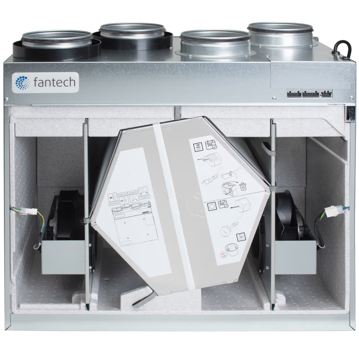 Fantech HERO 200H 218 CFM Heat Recovery Ventilator - Angle 2