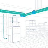 Fantech prioAIR Inline Duct Fan - Diagram