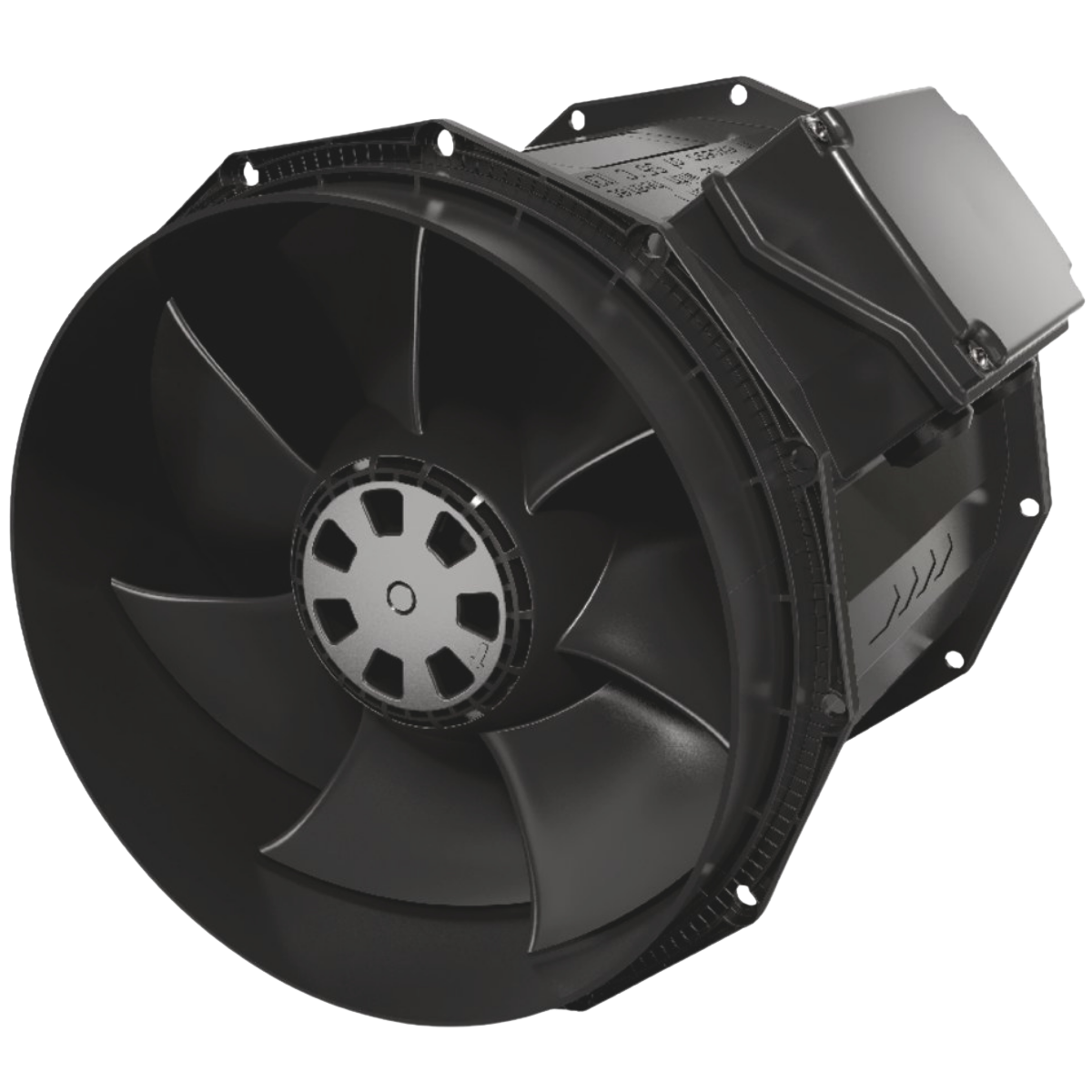 Fantech prioAIR Inline Duct Fan w/ EC Motor - Angle