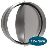 Fantech RSK6 6-Inch Duct Backdraft Damper - 12-Pack