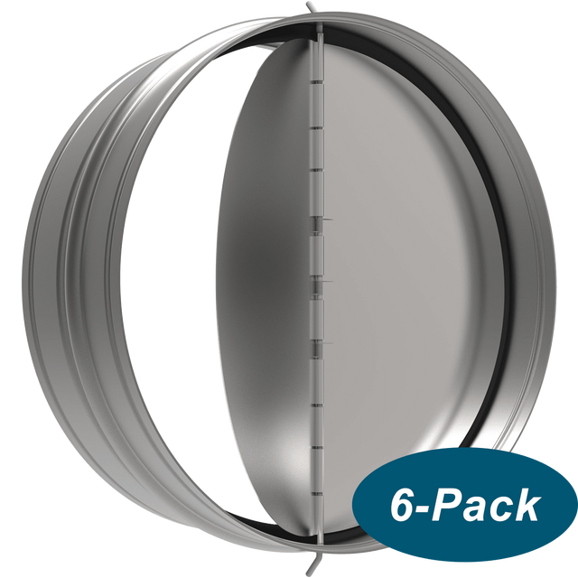 Fantech RSK8 8-Inch Duct Backdraft Damper - 6-Pack