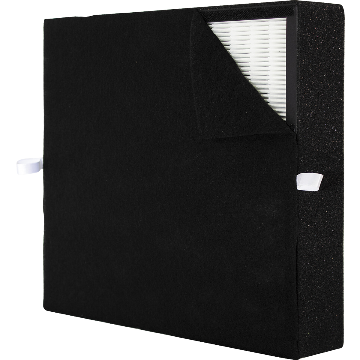 Filter-Monster Replacement for Alen HEPA-FreshPlus FF50-VOC Filter - Carbon Filter Corner Pulled Back