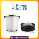 Filter-Monster Replacement H13 HEPA + PreFilter Kit Compatible with Aeris Aair Lite - Infographic 1