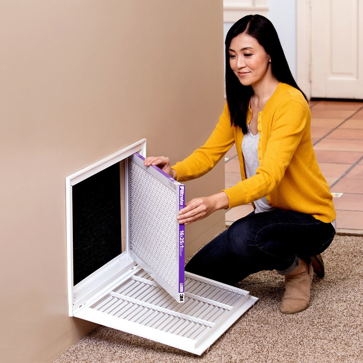 3M Filtrete Allergen Defense Furnace Filter - Wall Installation
