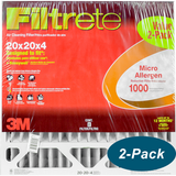 3M Filtrete 4-Inch Micro Allergen Defense MPR 1000 Air Filters 20x20x4