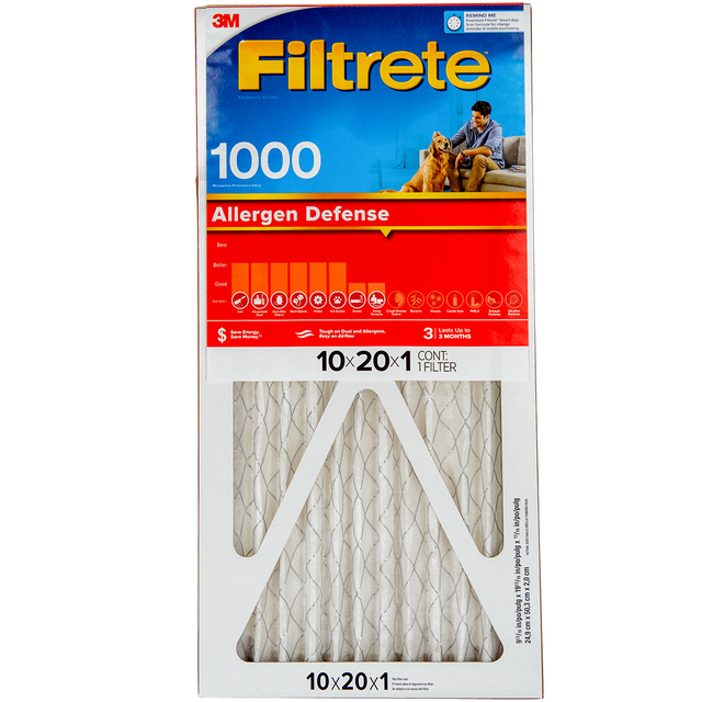 3M Filtrete Allergen Defense Furnace Filter 10x20x1
