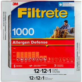 3M Filtrete Allergen Defense Furnace Filter 12x12x1
