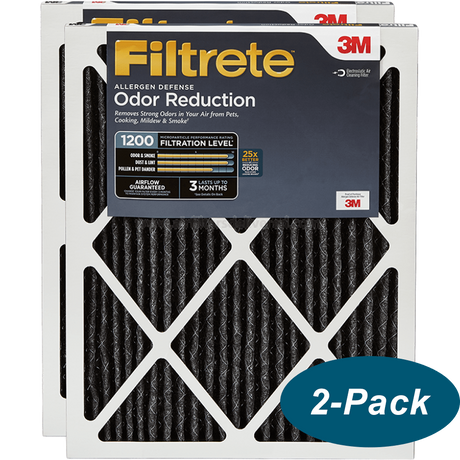 3M Filtrete 1200 MPR Allergen Defense Odor Reduction Filters - 2-Pack