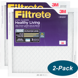3M Filtrete Healthy Living 1500 MPR Ultra Allergen Reduction Filters 20x20x1 2-PACK