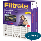 3M Filtrete 1550 MPR 4-Inch Ultra Allergen Reduction Slim-Fit Filters - 2-Pack