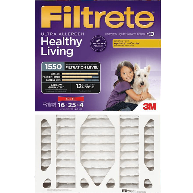 3M Filtrete Healthy Living Ultra Allergen 1550 MPR Slim Fit Filters