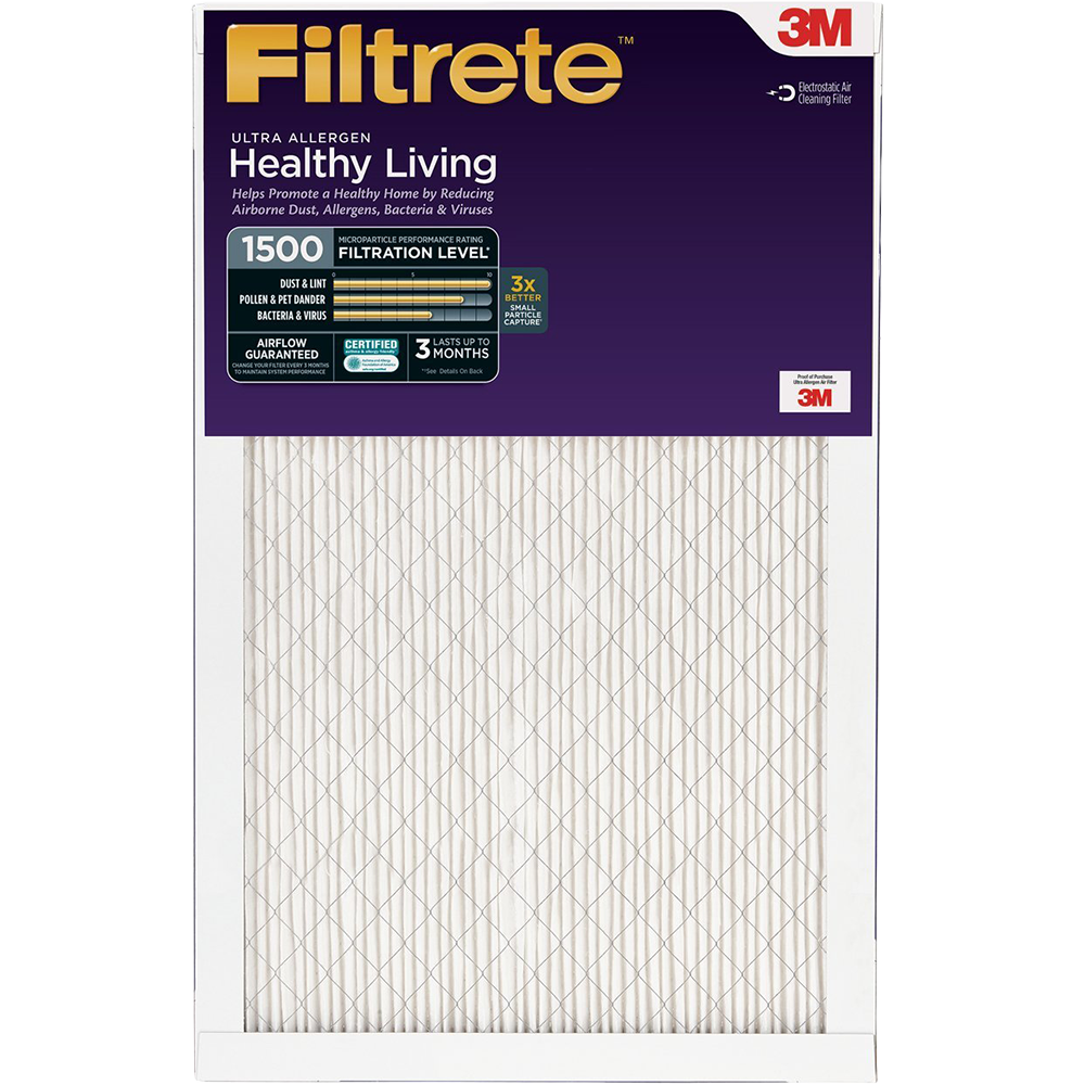 3M Filtrete Healthy Living 1500 MPR Ultra Allergen Reduction Filters