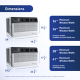 Friedrich Chill Premier Window Air Conditioner w/ Electric Heat - Dimensions