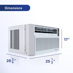 Friedrich Chill Premier Inverter 24,000 BTU Window Air Conditioner - Dimensions