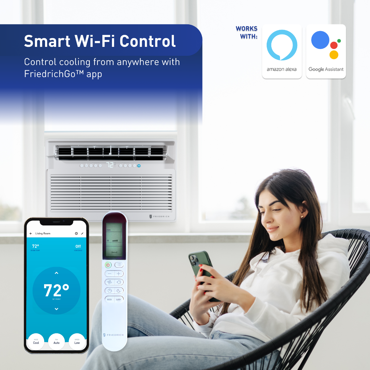 Friedrich Chill Premier Inverter 24,000 BTU Window Air Conditioner - Infographic 3