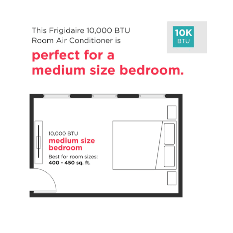 Frigidaire FHTE103WA2 10,000 BTU 230V TTW AC w/ Heat - Bedroom Size