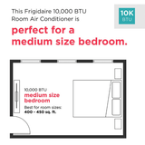 Frigidaire FHWW105WE1 10,000 BTU Wi-Fi Energy Star Window Air Conditioner - Room Size