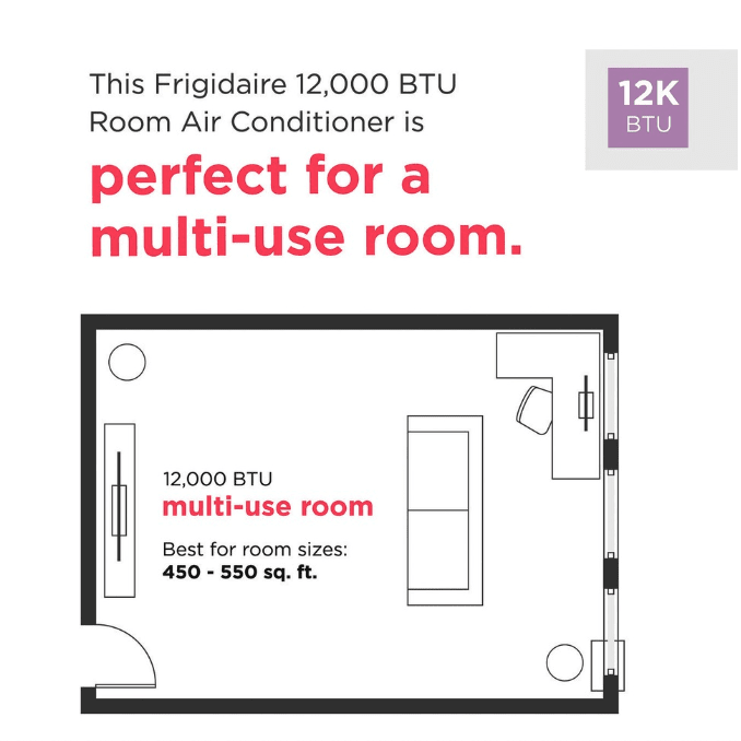 Frigidaire FHWW125WE1 12,000 BTU Wi-Fi Energy Star Window Air Conditioner - Room Size
