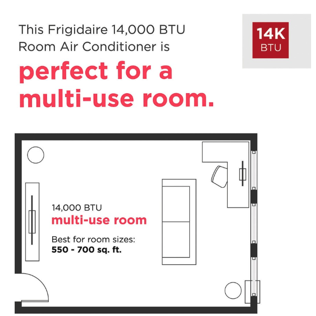 Frigidaire FHWW145WE1 14,000 BTU Wi-Fi Energy Star Window Air Conditioner - Room Size