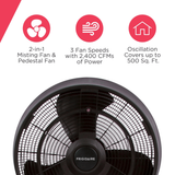 Frigidaire Outdoor Misting Pedestal Fan - 3 Highlights