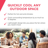 Frigidaire Outdoor Misting Pedestal Fan - Cool Outdoor Space