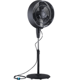 Frigidaire Outdoor Misting Pedestal Fan - Angle with Hose Attachment