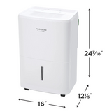 Frigidaire Gallery High Humidity 50 Pint Energy Star Dehumidifier with Wi-Fi - Dimensions