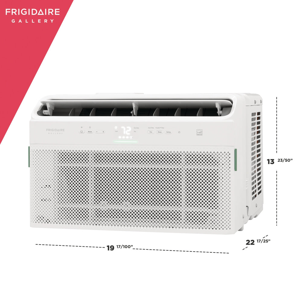 Frigidaire Gallery GHWQ125WD1 U-Shaped 12,000 BTU Window Air Conditioner - Dimensions