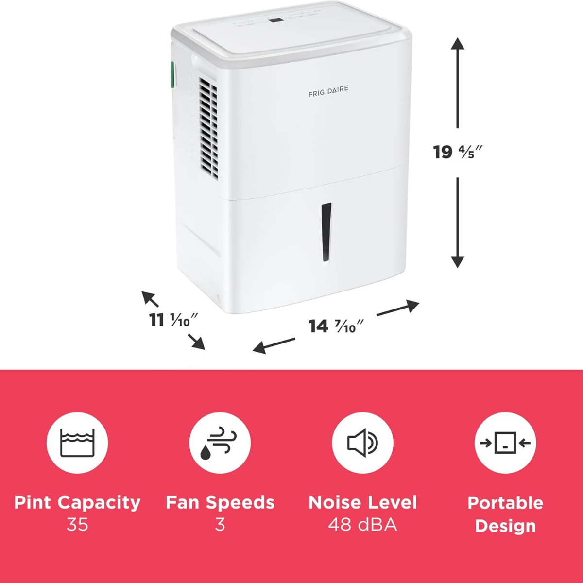 Frigidaire Moderate Humidity 35 Pint Energy Star Dehumidifier - Infographic 9