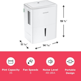 Frigidaire Moderate Humidity 35 Pint Energy Star Dehumidifier - Infographic 9