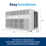 GE 10,000 BTU Window Air Conditioner - Dimensions