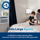 GE 12,000 BTU Window Air Conditioner - Infographic 1