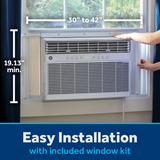 GE 12K BTU Window Air Conditioner with Heat - Dimensions