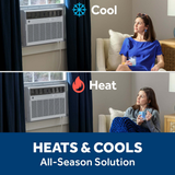 GE 18,000 BTU Window Air Conditioner with Heat - Infographic 1