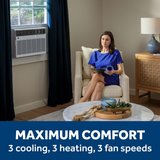 GE 18,000 BTU Window Air Conditioner with Heat - Infographic 4