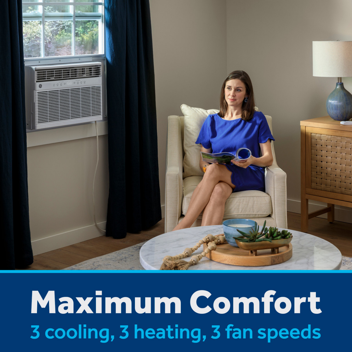 GE 8K-12K BTU Window Air Conditioner with Heat - Infographic 4