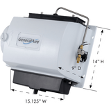 General Aire 1042-LH Bypass Evaporative Humidifier - dimensions