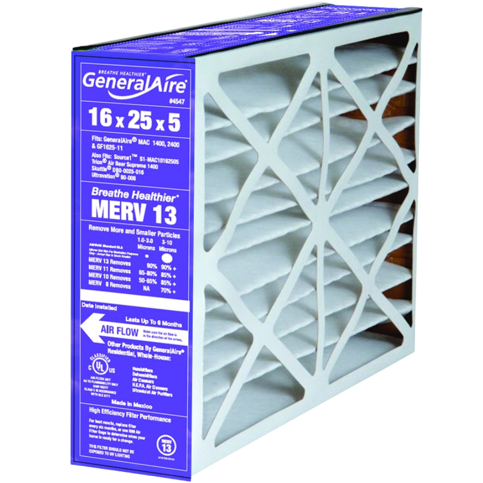 General Aire 8FM1625 MAC 1400 MERV 13 Replacement Filter - Main