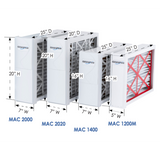 General Aire MAC Air Cleaner - Dimensions