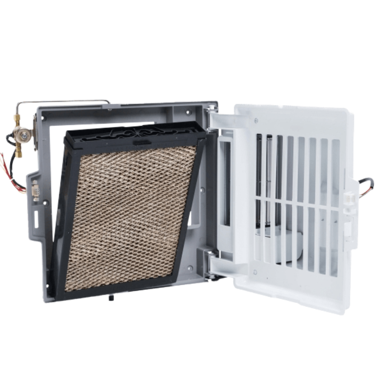General Aire Model 4400A Fan-Powered Evaporative Humidifier - open cover filter