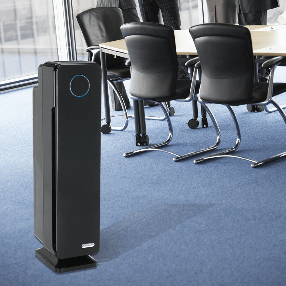 Germ Guardian AC5350BCA Elite HEPA & UV-C Tower Plus Air Purifier - in conference room