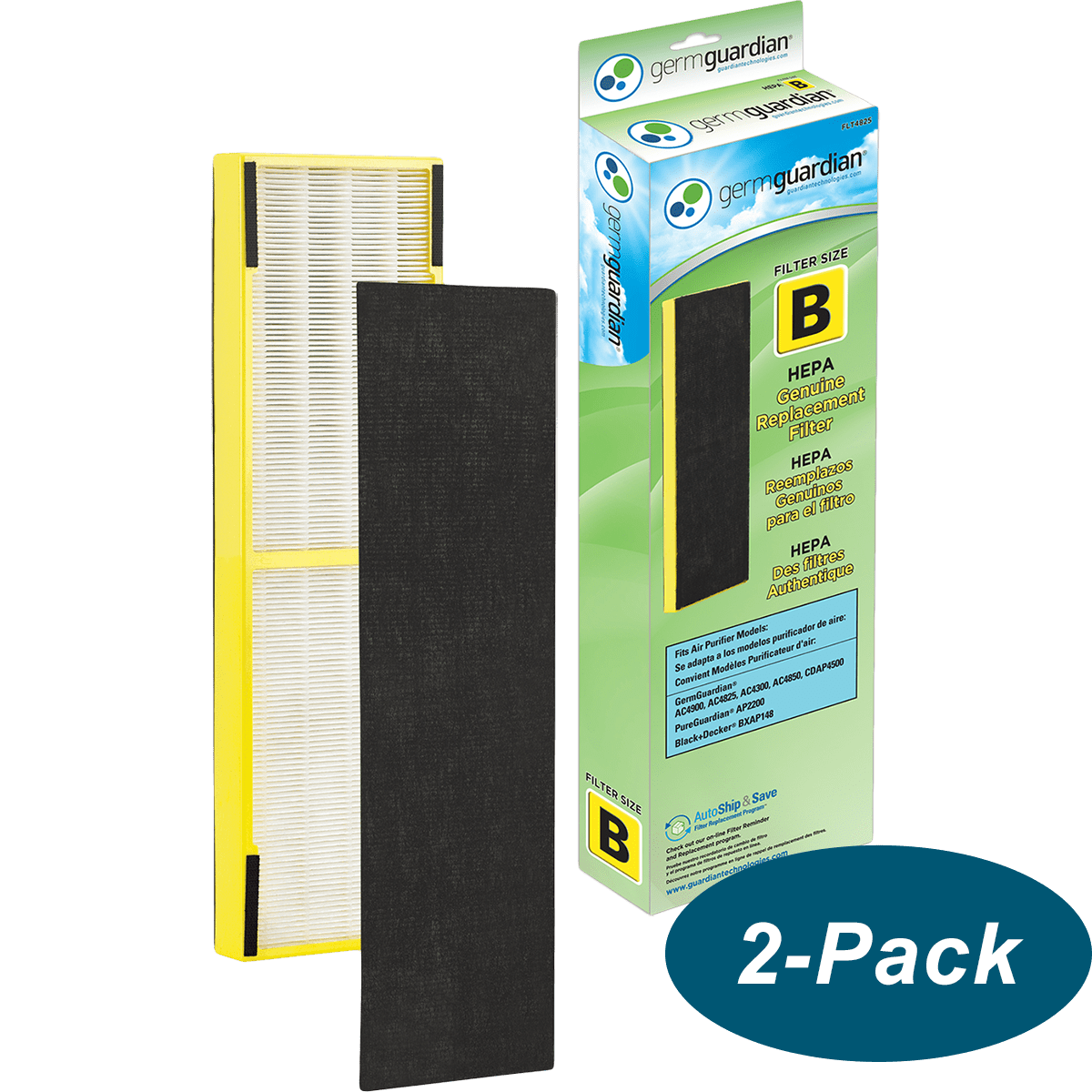 Germ Guardian True HEPA Replacement Filter B - 2 pack