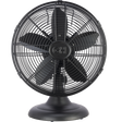 Good Housekeeping 12-in All-Metal Retro Table Fan - Black - Front