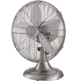 Good Housekeeping 12-in All-Metal Retro Table Fan - Brushed Nickel - Main