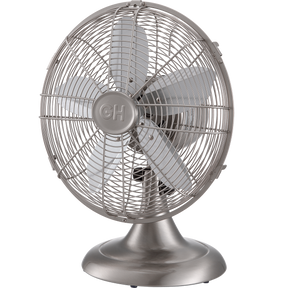 Good Housekeeping 12-in All-Metal Retro Table Fan - Brushed Nickel - Main