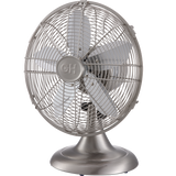 Good Housekeeping 12-in All-Metal Retro Table Fan - Brushed Nickel - Main
